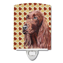 Load image into Gallery viewer, Irish Setter Fall Leaves Ceramic Night Light SC9538CNL