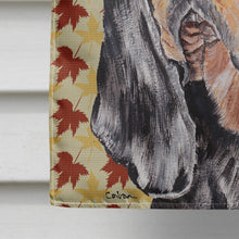Load image into Gallery viewer, Coonhound Fall Leaves Flag Canvas House Size