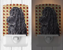 Load image into Gallery viewer, Black Cocker Spaniel Fall Leaves Ceramic Night Light SC9541CNL