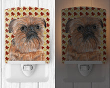 Load image into Gallery viewer, Brussels Griffon Fall Leaves Ceramic Night Light SC9544CNL