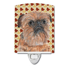 Load image into Gallery viewer, Brussels Griffon Fall Leaves Ceramic Night Light SC9544CNL