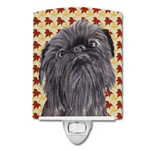 Load image into Gallery viewer, Brussels Griffon Fall Leaves Ceramic Night Light SC9545CNL
