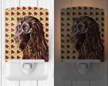 Load image into Gallery viewer, Boykin Spaniel Fall Leaves Ceramic Night Light SC9546CNL