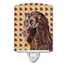 Load image into Gallery viewer, Boykin Spaniel Fall Leaves Ceramic Night Light SC9546CNL