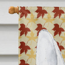 Load image into Gallery viewer, Bull Terrier Fall Leaves Flag Canvas House Size