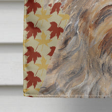 Load image into Gallery viewer, Goldendoodle Fall Leaves Flag Canvas House Size
