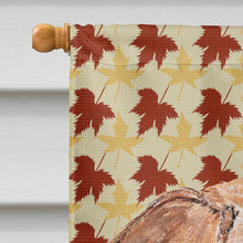 Load image into Gallery viewer, English Foxhound Fall Leaves Flag Canvas House Size