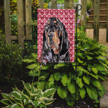 Load image into Gallery viewer, Coonhound Valentine's Love Garden Flag – Decorative Outdoor Yard Flag