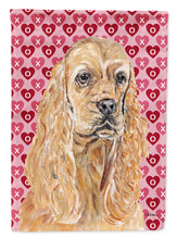 Load image into Gallery viewer, Cocker Spaniel Valentine's Love Flag Canvas House Size