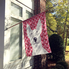 Load image into Gallery viewer, Bull Terrier Valentine's Love Flag Canvas House Size