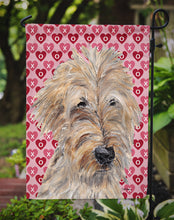 Load image into Gallery viewer, Goldendoodle Valentine's Love Garden Flag – Decorative Outdoor Yard Flag