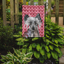 Load image into Gallery viewer, Chinese Crested Valentine's Love Garden Flag – Decorative Outdoor Yard Flag