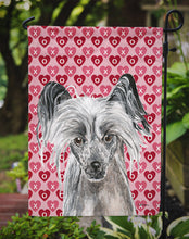 Load image into Gallery viewer, Chinese Crested Valentine's Love Garden Flag – Decorative Outdoor Yard Flag