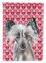 Load image into Gallery viewer, Chinese Crested Valentine's Love Garden Flag – Decorative Outdoor Yard Flag