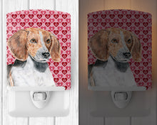 Load image into Gallery viewer, English Foxhound Hearts and Love Ceramic Night Light SC9565CNL