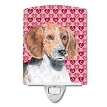 Load image into Gallery viewer, English Foxhound Hearts and Love Ceramic Night Light SC9565CNL