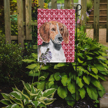 Load image into Gallery viewer, English Foxhound Valentine's Love Garden Flag – Decorative Outdoor Yard Flag