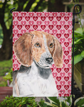 Load image into Gallery viewer, English Foxhound Valentine's Love Garden Flag – Decorative Outdoor Yard Flag
