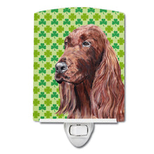 Load image into Gallery viewer, Irish Setter Lucky Shamrock St. Patrick's Day Ceramic Night Light SC9566CNL
