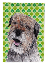 Load image into Gallery viewer, Border Terrier St Patrick's Irish Garden Flag – Decorative Outdoor Yard Flag