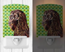 Load image into Gallery viewer, Boykin Spaniel Lucky Shamrock St. Patrick's Day Ceramic Night Light SC9574CNL