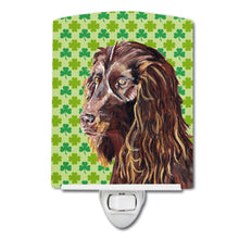Load image into Gallery viewer, Boykin Spaniel Lucky Shamrock St. Patrick's Day Ceramic Night Light SC9574CNL