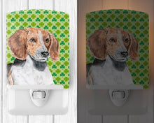 Load image into Gallery viewer, English Foxhound Lucky Shamrock St. Patrick's Day Ceramic Night Light SC9579CNL