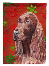 Load image into Gallery viewer, Irish Setter Red Snowflake Christmas Flag Canvas House Size