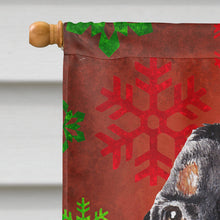 Load image into Gallery viewer, Coonhound Red Snowflake Christmas Flag Canvas House Size