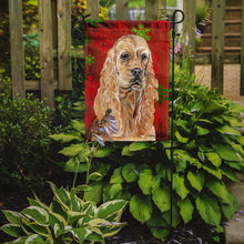 Load image into Gallery viewer, Cocker Spaniel Red Snowflake Christmas Garden Flag – Decorative Outdoor Yard Flag