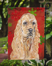 Load image into Gallery viewer, Cocker Spaniel Red Snowflake Christmas Garden Flag – Decorative Outdoor Yard Flag