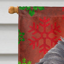 Load image into Gallery viewer, Brussels Griffon Red Snowflake Christmas Flag Canvas House Size