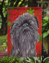 Load image into Gallery viewer, Brussels Griffon Red Snowflake Christmas Garden Flag – Decorative Outdoor Yard Flag
