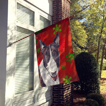 Load image into Gallery viewer, Bull Terrier Red Snowflake Christmas Flag Canvas House Size