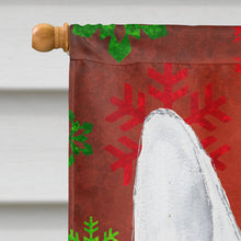 Load image into Gallery viewer, Bull Terrier Red Snowflake Christmas Flag Canvas House Size