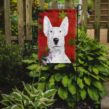 Load image into Gallery viewer, Bull Terrier Red Snowflake Christmas Garden Flag – Decorative Outdoor Yard Flag