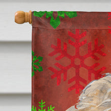 Load image into Gallery viewer, Goldendoodle Red Snowflake Christmas Flag Canvas House Size