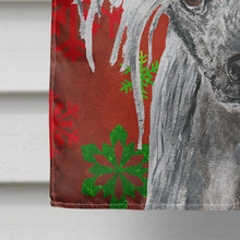 Load image into Gallery viewer, Chinese Crested Red Snowflake Christmas Flag Canvas House Size
