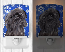 Load image into Gallery viewer, Brussels Griffon Winter Snowflakes Ceramic Night Light SC9601CNL