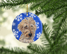 Load image into Gallery viewer, Golden Doodle Winter Snowflakes Ceramic Ornament SC9605CO1