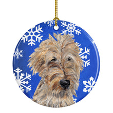 Load image into Gallery viewer, Golden Doodle Winter Snowflakes Ceramic Ornament SC9605CO1