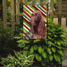 Load image into Gallery viewer, Irish Setter Candy Cane Christmas Garden Flag – Decorative Outdoor Yard Flag