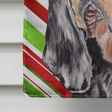 Load image into Gallery viewer, Coonhound Candy Cane Christmas Flag Canvas House Size