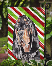 Load image into Gallery viewer, Coonhound Candy Cane Christmas Garden Flag – Decorative Outdoor Yard Flag