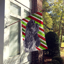 Load image into Gallery viewer, Cocker Spaniel Candy Cane Christmas Flag Canvas House Size