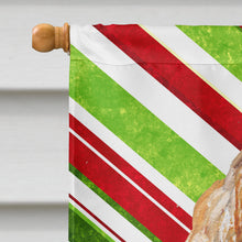 Load image into Gallery viewer, Cocker Spaniel Candy Cane Christmas Flag Canvas House Size