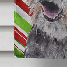Load image into Gallery viewer, Border Terrier Candy Cane Christmas Flag Canvas House Size