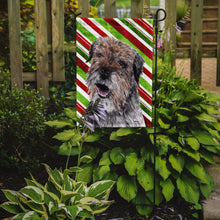 Load image into Gallery viewer, Border Terrier Candy Cane Christmas Garden Flag – Decorative Outdoor Yard Flag