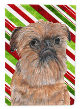 Load image into Gallery viewer, Brussels Griffon Candy Cane Christmas Garden Flag – Decorative Outdoor Yard Flag