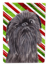 Load image into Gallery viewer, Brussels Griffon Candy Cane Christmas Garden Flag – Decorative Outdoor Yard Flag